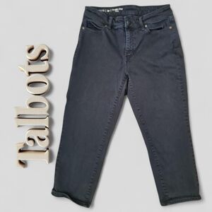 Talbots Black Straight Leg Jeans Curvy Timeless Elegance Size 6